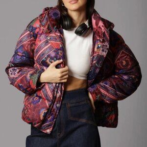 Avec Les Filles Thermalpuff™ Hooded Lolita Patchwork Puffer Coat
